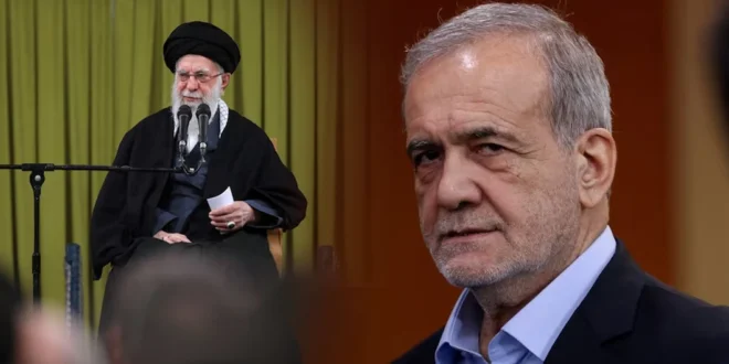 El presidente de Irán, Masud Pezeshkian y el Líder Supremo de Irán, Ayatolá Ali Jamenei