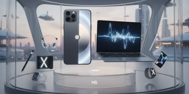 Nuevos dispositivos Apple 2026 incluyendo iPhone 17e y MacBook Pro M5