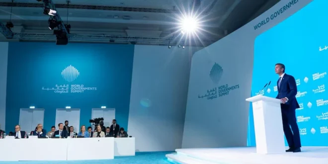 Santiago Peña en la Cumbre Mundial de Gobiernos en Dubái exponiendo sobre el potencial del Mercosur