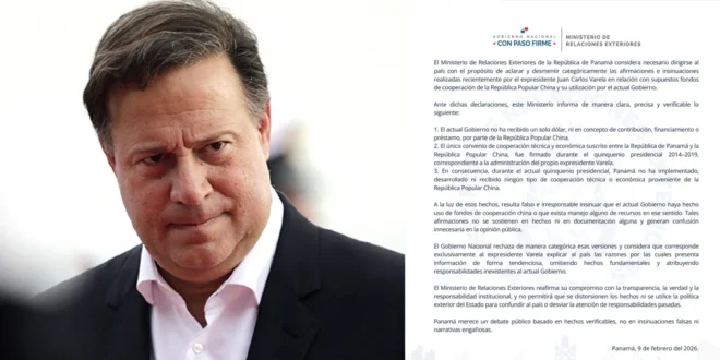 Comunicado del Ministerio de Relaciones Exteriores de Panamá