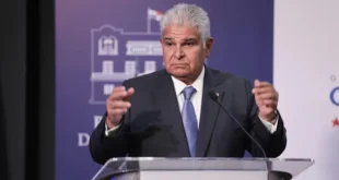 Presidente José Raúl Mulino durante una conferencia de prensa