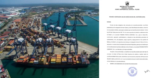 Puertos de Balboa y Cristóbal en Panamá bajo supervisión legal
