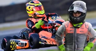 Maxi Schubert piloto panameño de karting en competencia internacional WSK Italia