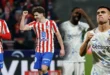 Jugadores del Inter y Atlético de Madrid en acción durante la Champions League