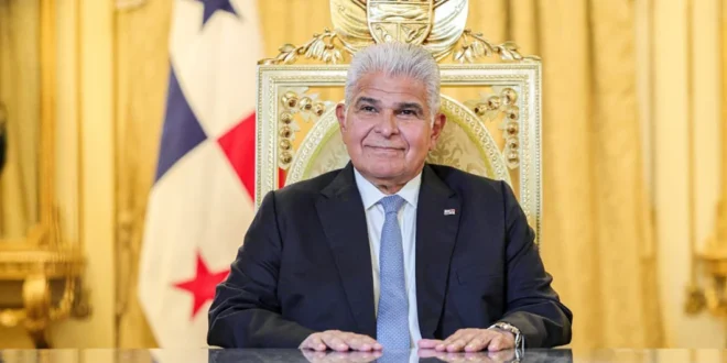 Presidente de Panamá José Raúl Mulino anunciando cambios en el sector portuario nacional