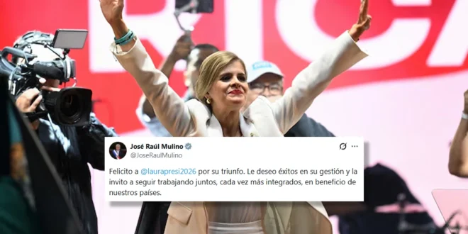 Presidente Mulino felicita a Laura Fernández tras triunfo en elecciones de Costa Rica