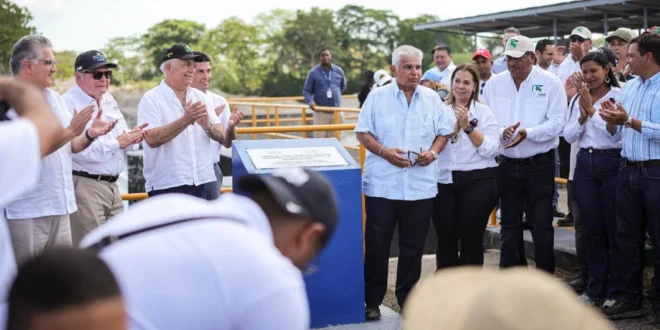 Presidente José Raúl Mulino inaugurando el Sistema de Riego Remigio Rojas en Chiriquí