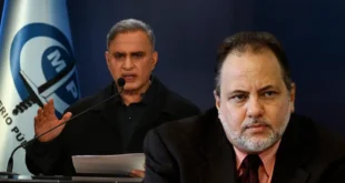 El fiscal general de la República, Tarek William Saab, y el Defensor del Pueblo, Alfredo Ruiz