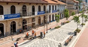 Obras de rehabilitación urbana en el centro de la Ciudad de Panamá
