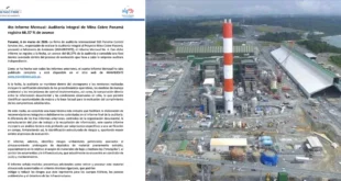 Informe Mensual No. 04 de la Auditoría Integral del Proyecto Mina de Cobre Panamá