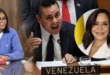 Delcy Rodríguez durante un anuncio oficial de cambios ministeriales en Venezuela