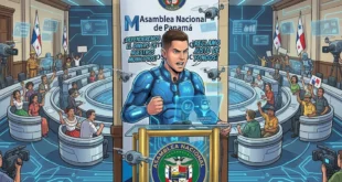 Ilustración Mayer Mizrachi exponiendo ante la Comisión de Asuntos Municipales en la Asamblea Nacional