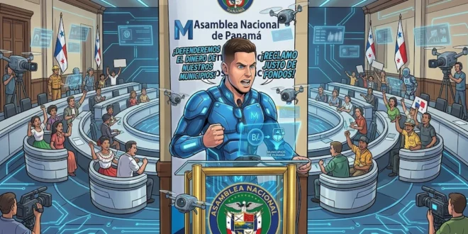 Ilustración Mayer Mizrachi exponiendo ante la Comisión de Asuntos Municipales en la Asamblea Nacional
