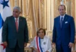 Mayín Correa recibe la condecoración Gran Cruz de la Orden Belisario Porras de manos del presidente José Raúl Mulino.