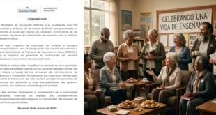 Comunicado del Meduca