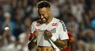 Neymar Jr. durante un partido con el Santos FC