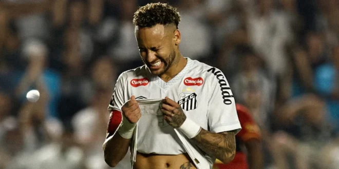 Neymar Jr. durante un partido con el Santos FC