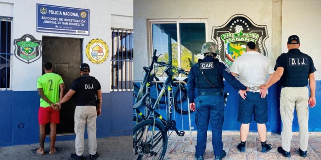 Agentes de la Policía Nacional de Panamá realizando operativos de captura por delitos de estafa