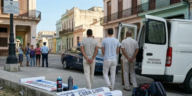 Ciudadanos detenidos. Imagen creada con IA