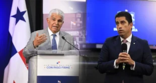 Presidente Mulino y Ministro Icaza durante la conferencia semanal con la prensa