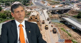 Obras de infraestructura vial y maquinaria pesada trabajando en la red de carreteras de Panamá