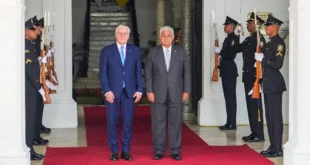 El presidente Mulino y el presidente alemán Steinmeier en el Palacio de las Garzas