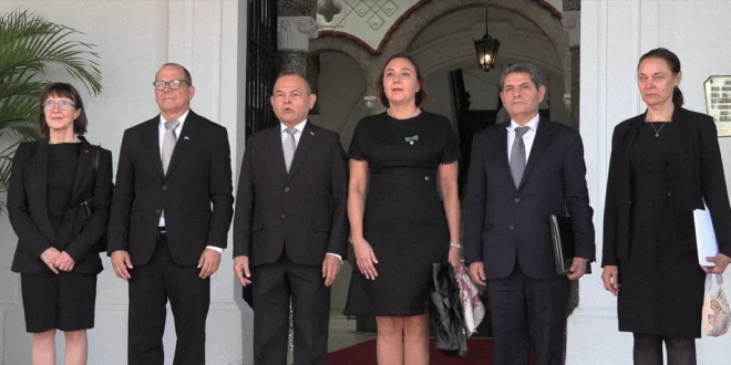 Recepción de cartas credenciales por el Presidente Mulino