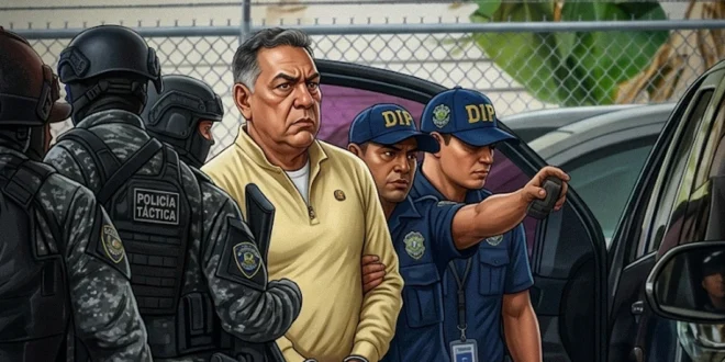 Ali Jalil siendo trasladado por autoridades judiciales en Panamá