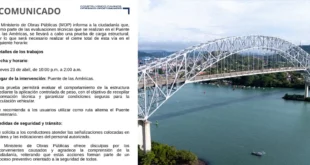 Vista aérea del Puente de las Américas en Panamá durante el día