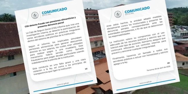 Fraude administrativo en la Caja de Seguro Social (CSS) mediante pensiones alimenticias simuladas