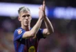 Dani Olmo durante el partido contra el Atlético de Madrid