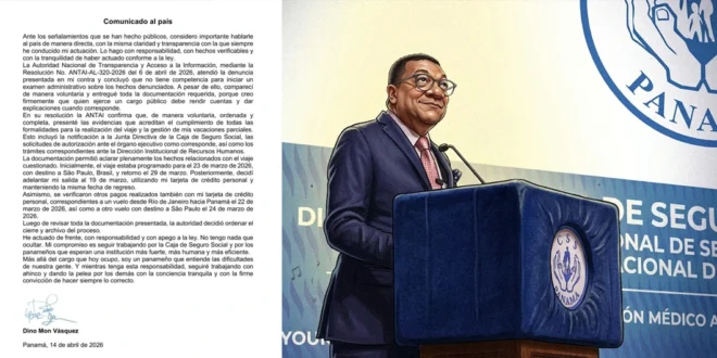 Dino Mon Vásquez, director de la Caja de Seguro Social, durante una comparecencia oficial.