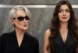Meryl Streep y Anne Hathaway en el set de rodaje de la secuela de El diablo viste a la moda 2