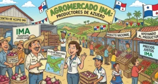 Caricatura Productores de cebolla de Azuero coordinando con personal del IMA