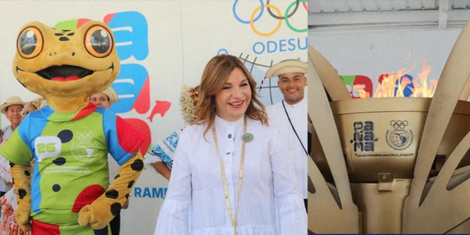 Primera Dama de Panamá durante el acto en el Parque Omar