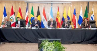 Luis Gómez Rudy durante la XVII Reunión del Comité Ejecutivo de la AIAMP en Paraguay
