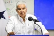 El presidente José Raúl Mulino durante una conferencia de prensa sobre el uso de fondos discrecionales.