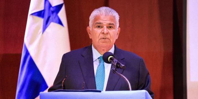 El presidente José Raúl Mulino durante su conferencia de prensa en Ciudad de las Artes