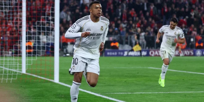 Kylian Mbappé, durante encuentro de Champions del Real Madrid