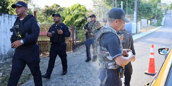 Agentes del Ministerio de Seguridad Pública realizando operativos de control territorial