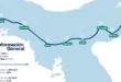 Mapa conceptual del proyecto ferroviario que conectará la ciudad de Panamá con la frontera de Costa Rica.