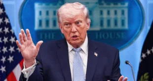 Donald Trump anunciando tregua diplomática con Irán y Pakistán