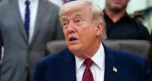 Donald Trump durante una entrevista sobre política exterior