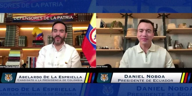 Reunión de Abelardo de la Espriella con el presidente de Ecuador Daniel Noboa sobre comercio exterior