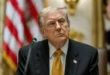 Donald Trump realizando declaraciones