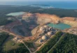 Vista aérea de las instalaciones de la mina de cobre en Donoso, Panamá