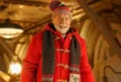 Arnold Schwarzenegger caracterizado como Santa Claus