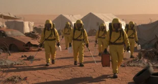Personal sanitario con trajes de protección biológica en una zona afectada por el virus del ébola.