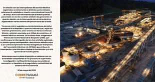 Desvinculación de Cobre Panamá de los apagones nacionales