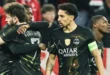 Jugadores del PSG celebran su pase a la final de la Champions